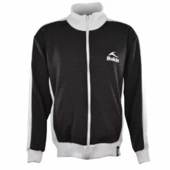 BUKTA Track Top Black With White Panels/Cuffs