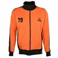 BUKTA Heritage Track Top Orange With Black Panels/Cuffs/W'B
