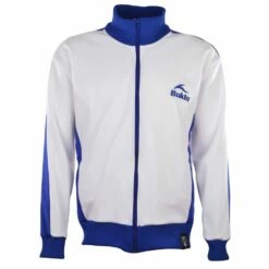 BUKTA Track Top White With Royal Panels/Cuffs/W'Band