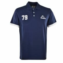 BUKTA Heritage Polo Navy With White Cuffs
