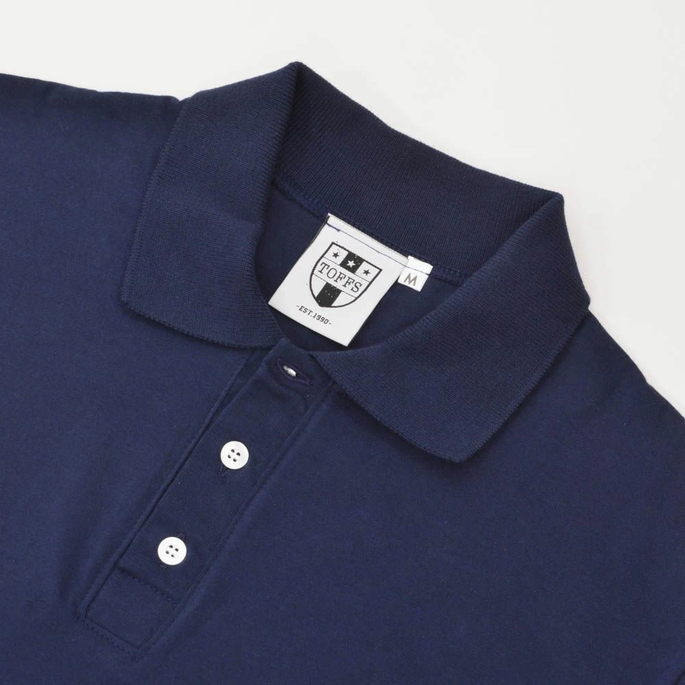 BUKTA Lifestyle Polo Navy With White Cuffs - Image 3