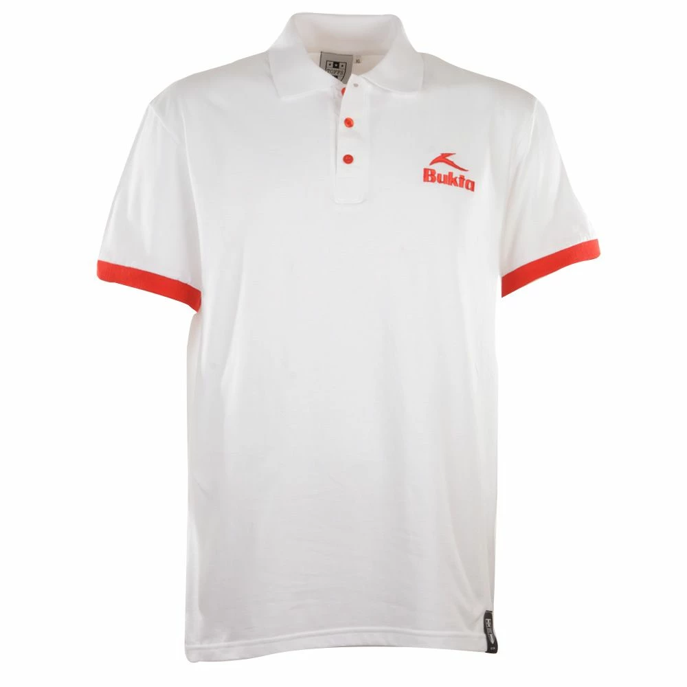 BUKTA Polo White With Red Cuffs