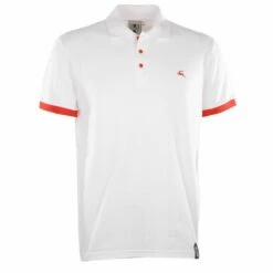 BUKTA Lifestyle Polo White With Red Cuffs