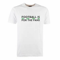 Green/White Football Is For The Fans - White T-Shirt