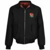 England 1980 Rugby Black Harrington Jacket