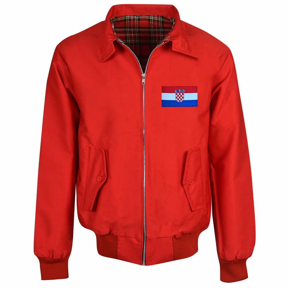 Croatia Red Harrington Jacket