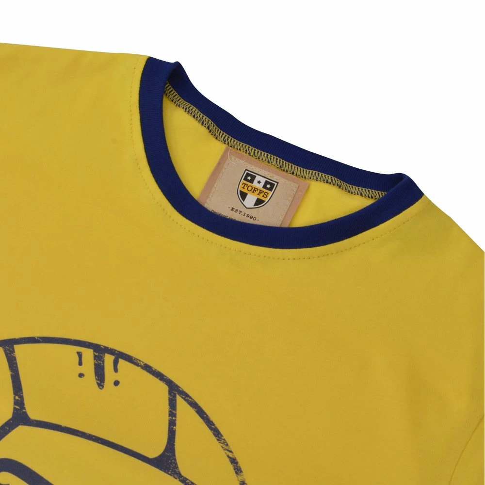 TOFFS Football T-Shirt - Yellow/Royal Ringer - Image 2