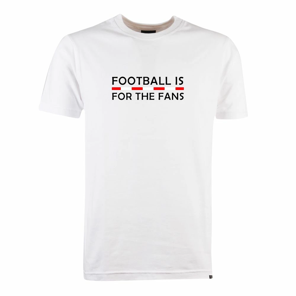 Red/White Football Is For The Fans - White T-Shirt