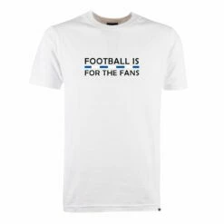 Blue/White Football Is For The Fans - White T-Shirt