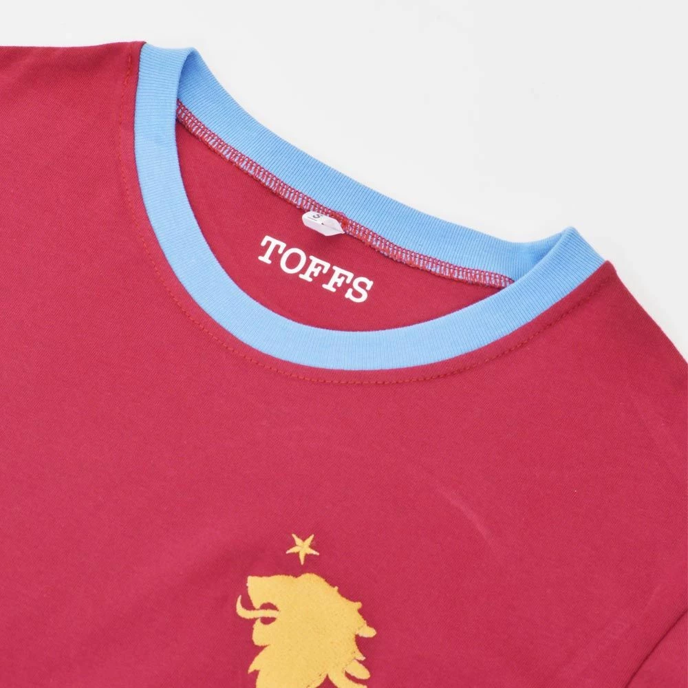 Aston Villa 12th Man T-Shirt - Maroon/Sky Ringer - Image 3