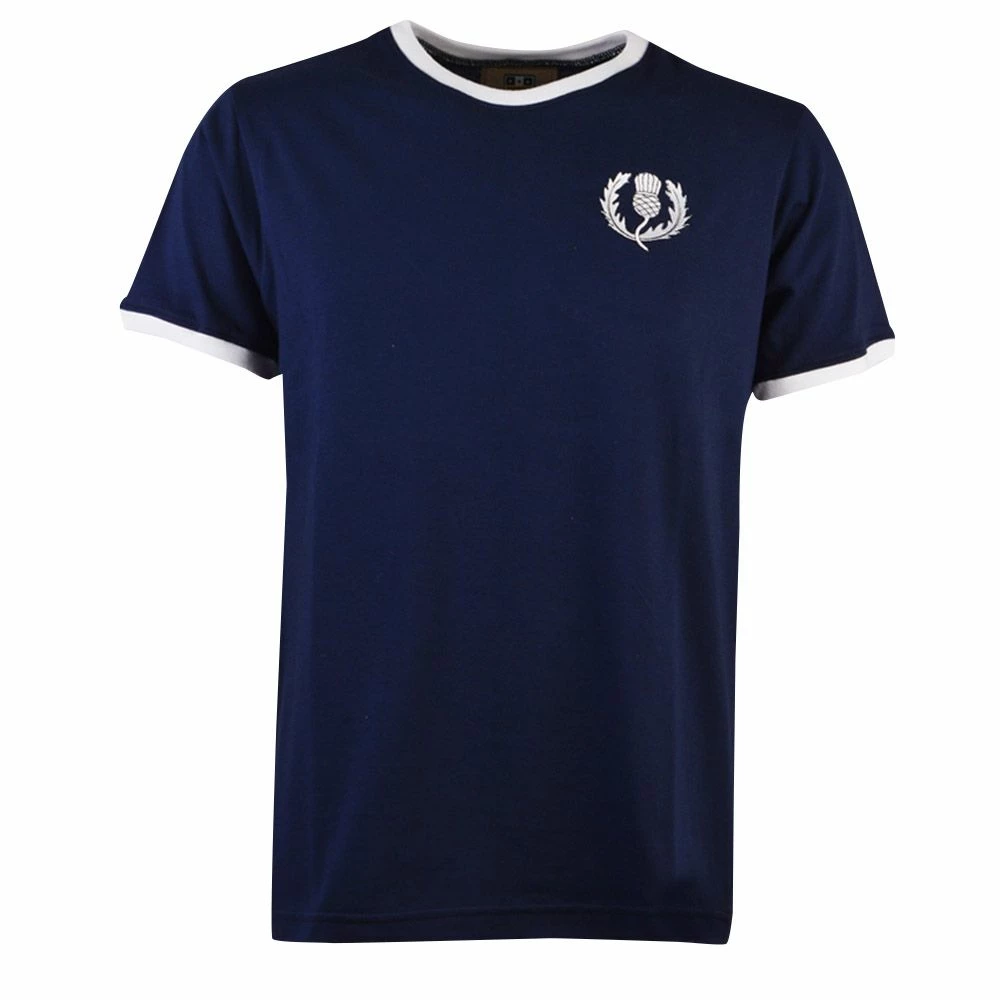 Scotland Rugby T-Shirt - Navy/White Ringer