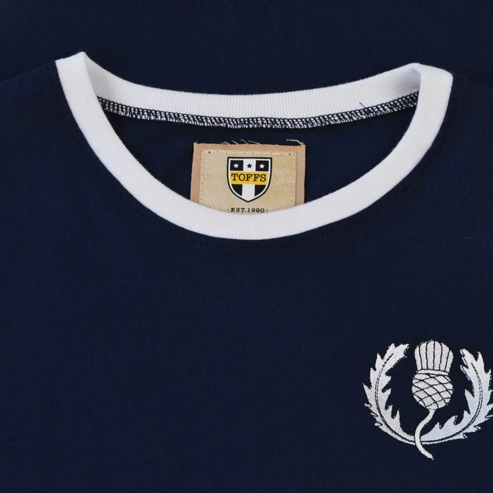 Scotland Rugby T-Shirt - Navy/White Ringer - Image 2