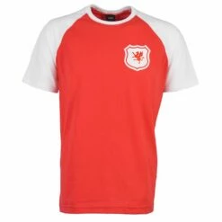 Wales Raglan Sleeve Red/White T-Shirt